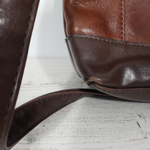 Tignanello Brown Leather Purse Shoulder Bag Crossbody - Picture 7 of 7